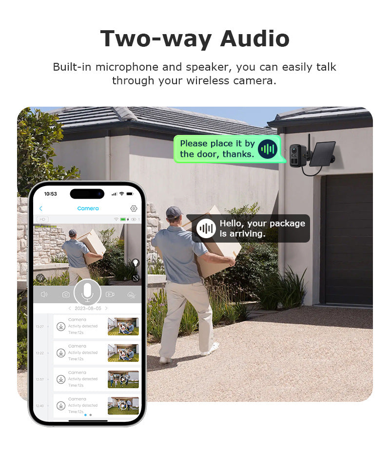 Solar Energy WiFi Relay Monitoring Set Outdoor Camera Full Color Night Vision Remote Mobile Phone Monitoring Special