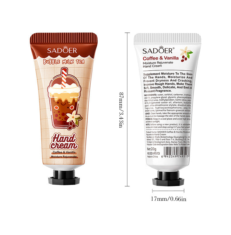 Coffee Vanilla Hand Cream SADOER Autumn and winter anti-chapped skin rejuvenating hand cream  wholesale