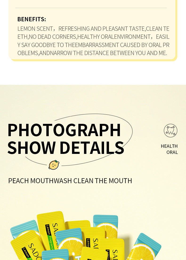 Mouthwash Box Set SADOER Disposable Portable Oral Cleaning Care  Foreign Trade Wholesale