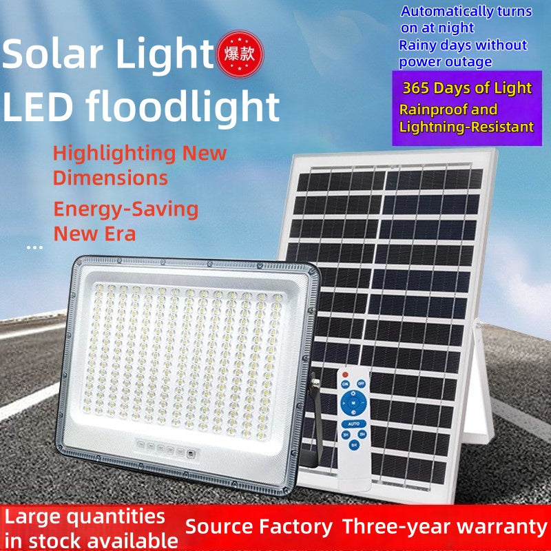 Solar Flood Light Intelligent Automatic Lighting in the Dark Super Bright Waterproof Outdoor Garden Split Solar Lamp