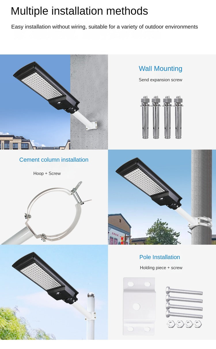 200W 400W Integrated Human Body Sensing Solar Wall Led Street Light