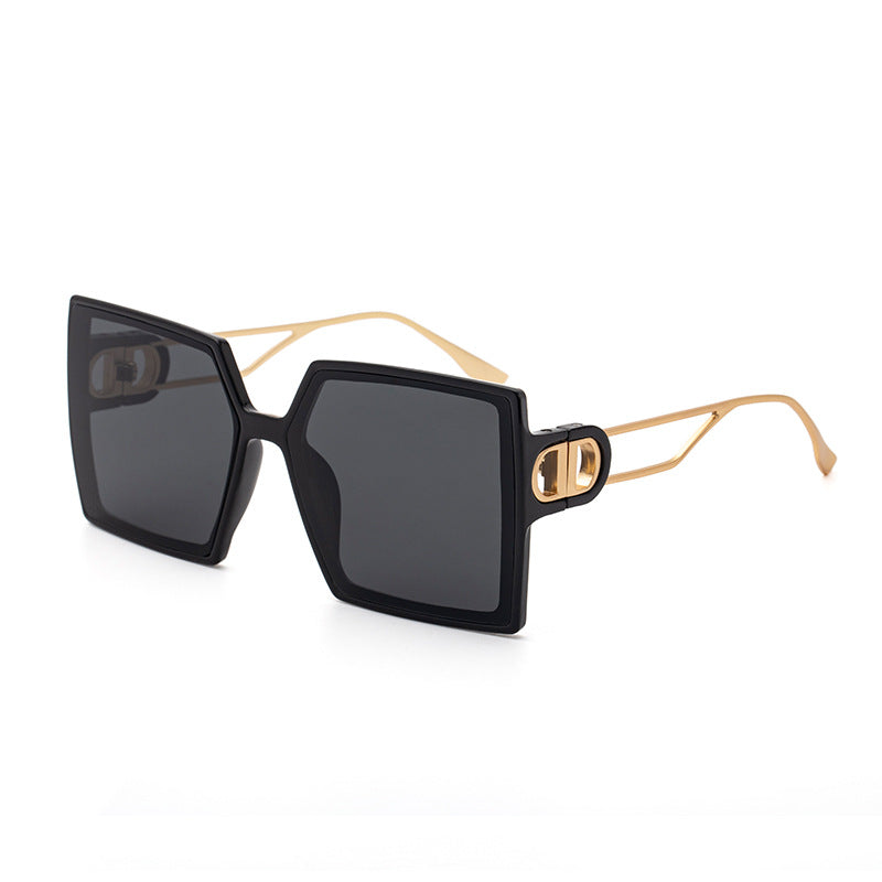 Fashion Large Frame Sunglasses for Women ins Internet Celebrity Style Square Frame Sunglasses for Women Trendy Street Photography Glasses sunglasses