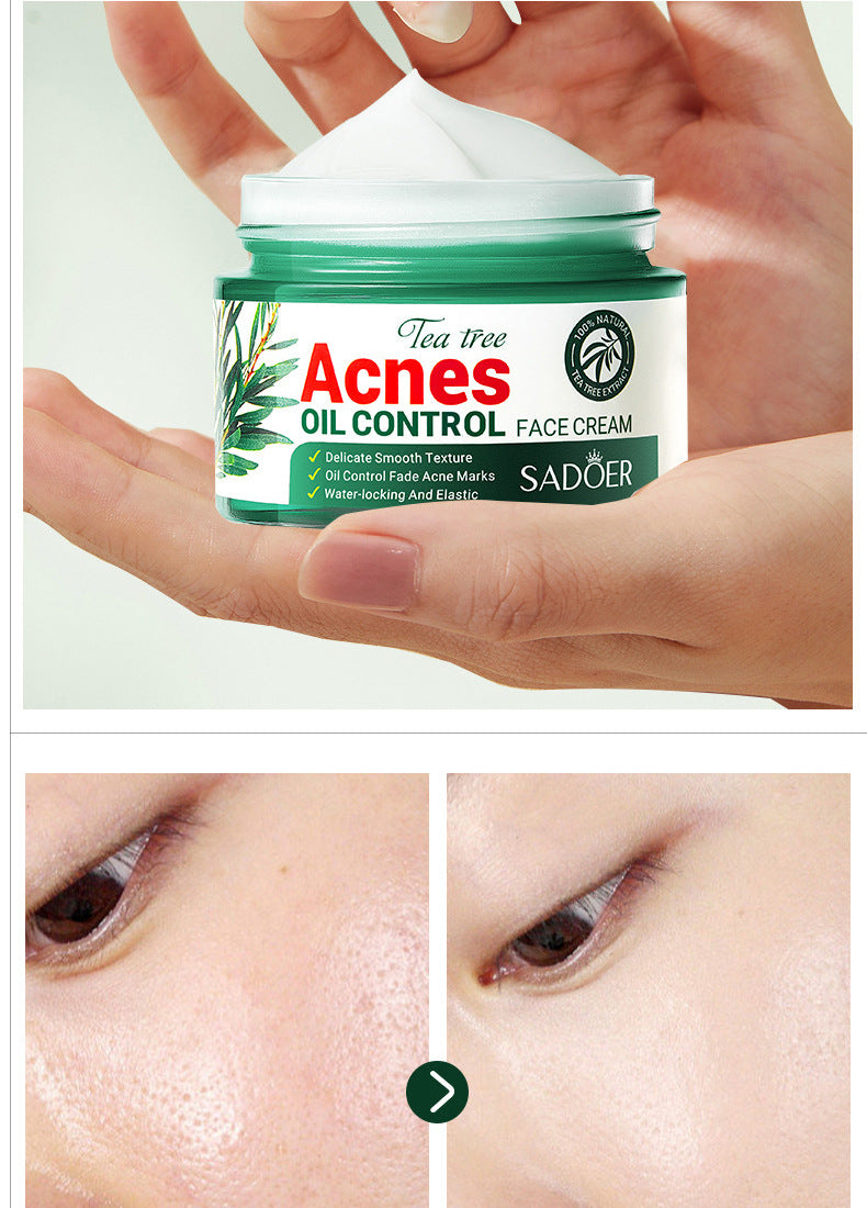 Tea Tree Skincare Set SADOER Cleansing, moisturizing, hydrating five-piece set for  foreign trade wholesale