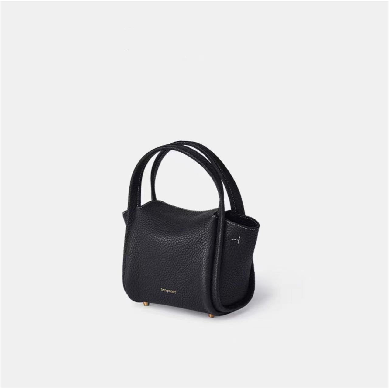 Medium Size Basket Series Women's Bag Top Layer Cowhide Fashion Women's Bag Large Capacity Shoulder Bag Crossbody Handbag Bucket Bag