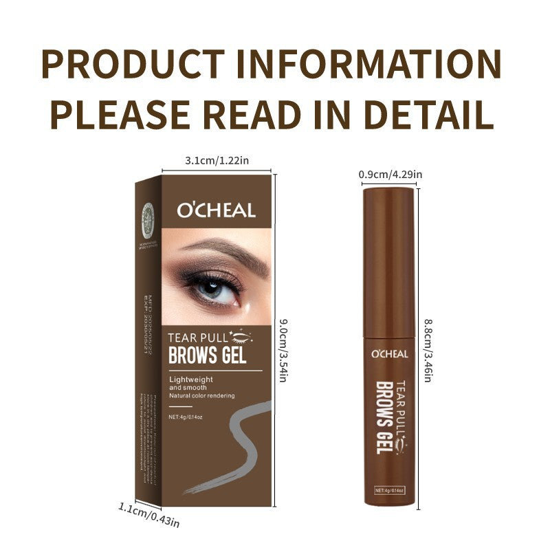 Ouqianya Peel-off Eyebrow Dye Cream Waterproof Sweatproof Long-lasting 3D One-line Eyebrow Packaging