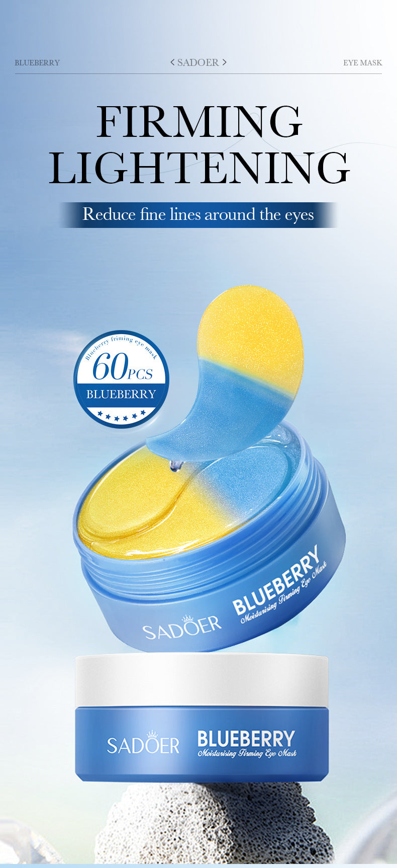 Plant Moisturizing Series Eye Mask SADOER Firming and Moisturizing Eye Mask Patch  Wholesale