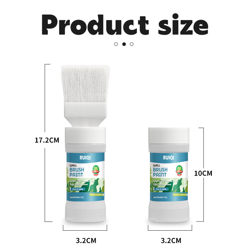 Wall Brush Paint Water-Based Odorless Latex Paint Interior Wall Renovation Stain Covering Repair White Paint Self-Brushing Wall Paint