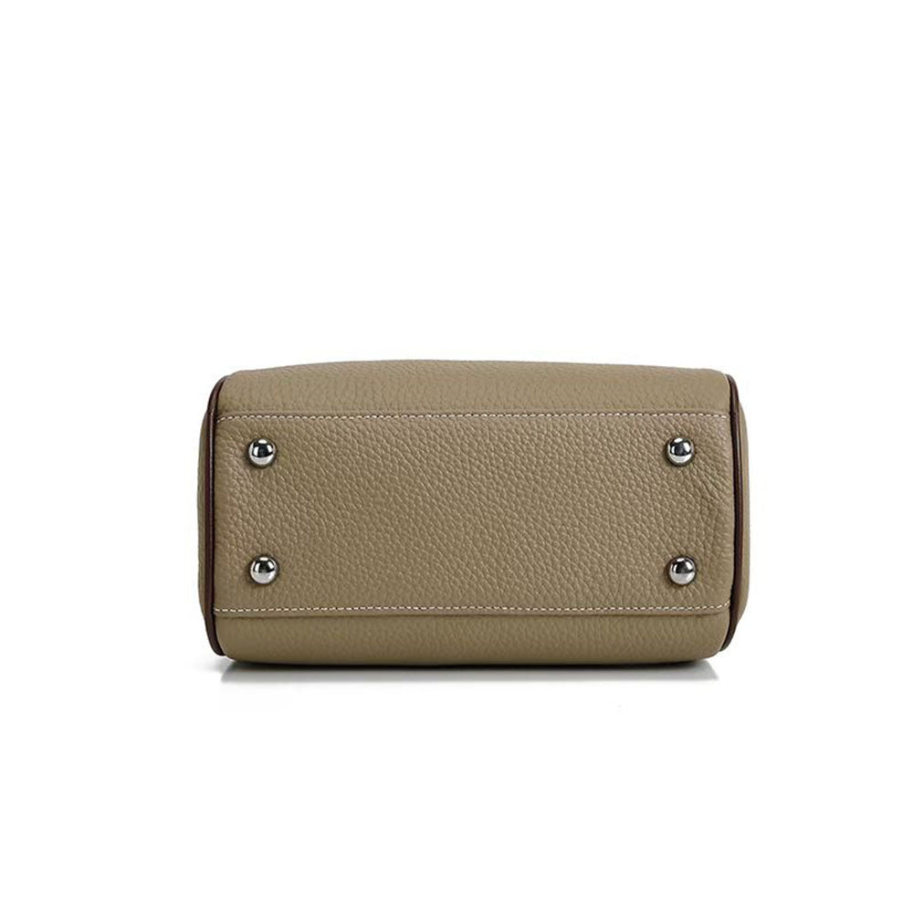 Niche Color-Block Genuine Leather Handbag for Women2025New Fashion Versatile Pillow Bag Stylish Single Shoulder Crossbody Bag