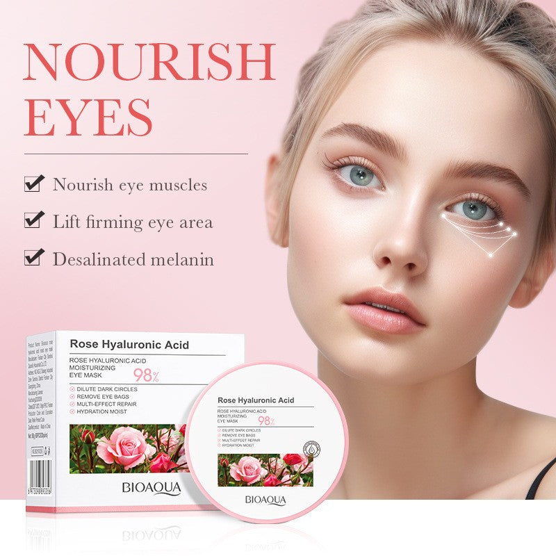 BIOAOUA Rose Hyaluronic Acid Moisturizing Eye Mask Hydrating and Moisturizing Eye Mask Wholesale