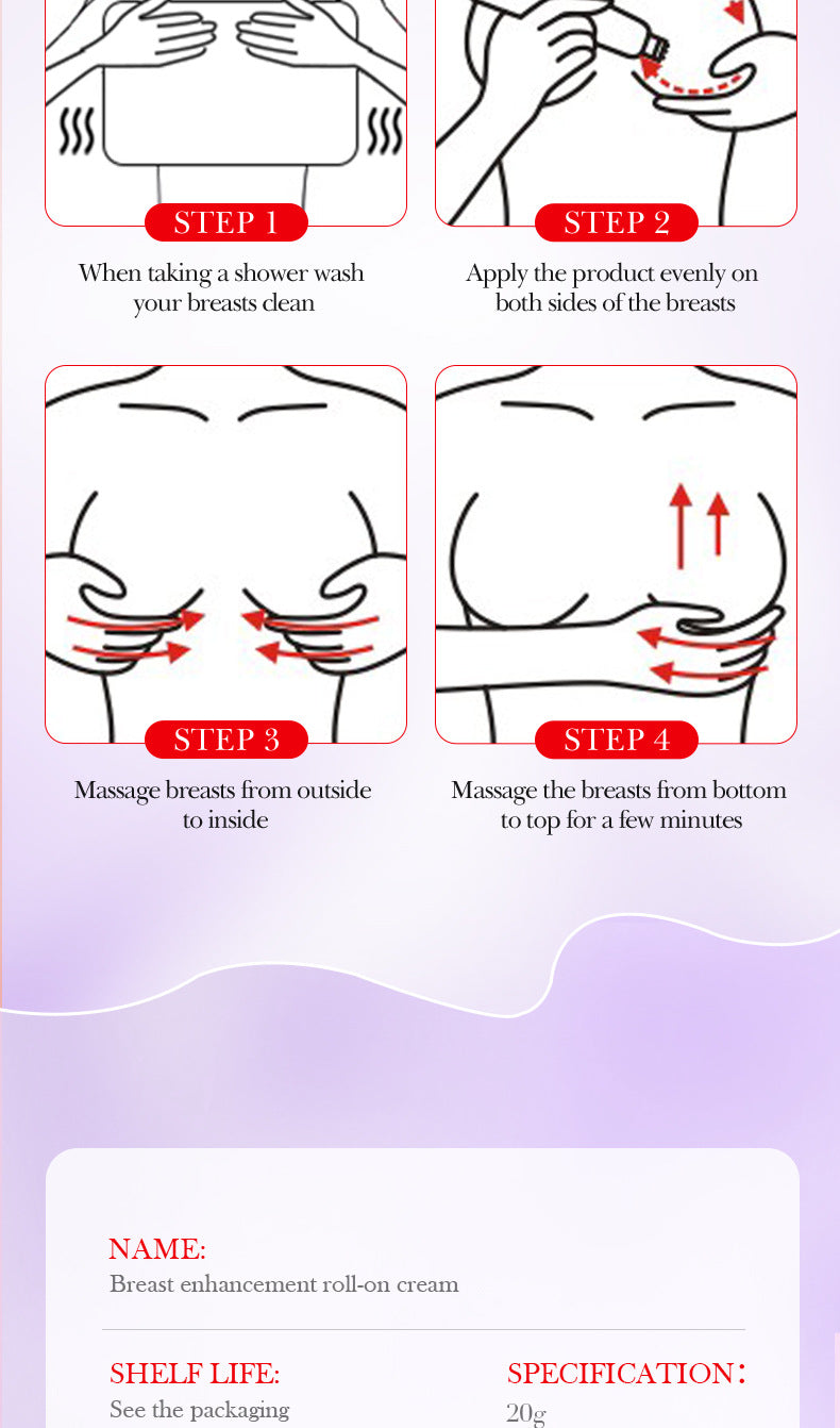 Roll-on Cream20g SADOER Breast Firming and Plumping Massage Care Beauty Cream  Wholesale