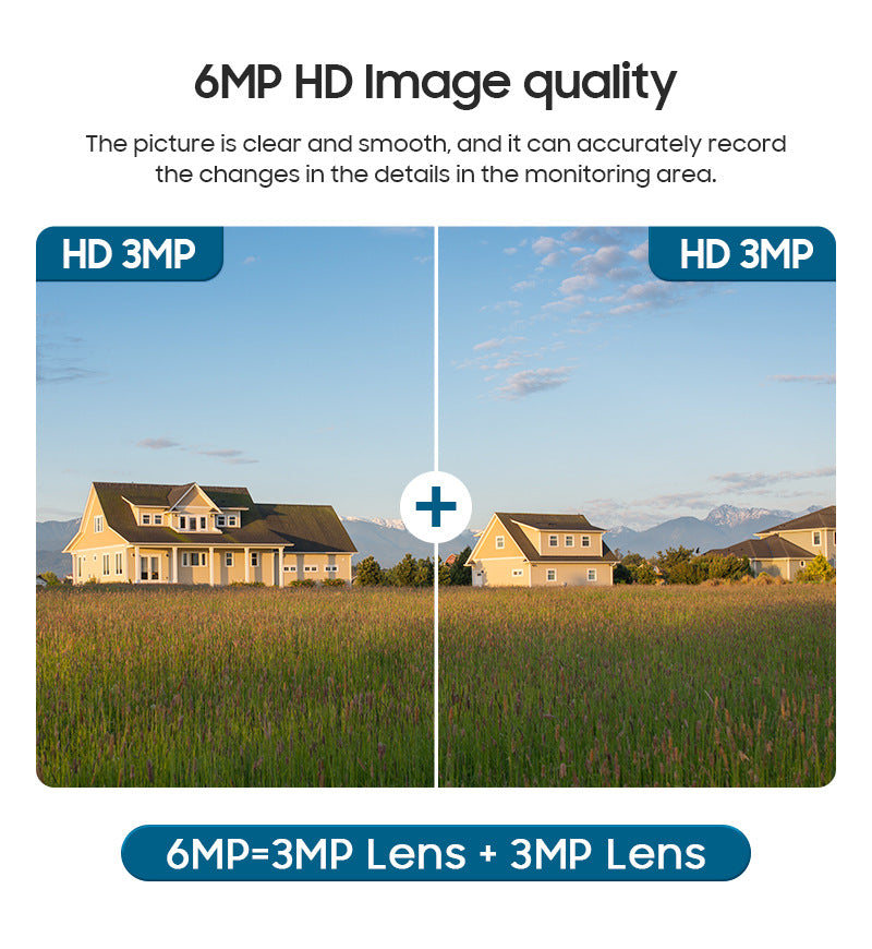 12Zoom6MP HD Garage Camera Outdoor4G Wireless infrared dual-lens remote warning camera