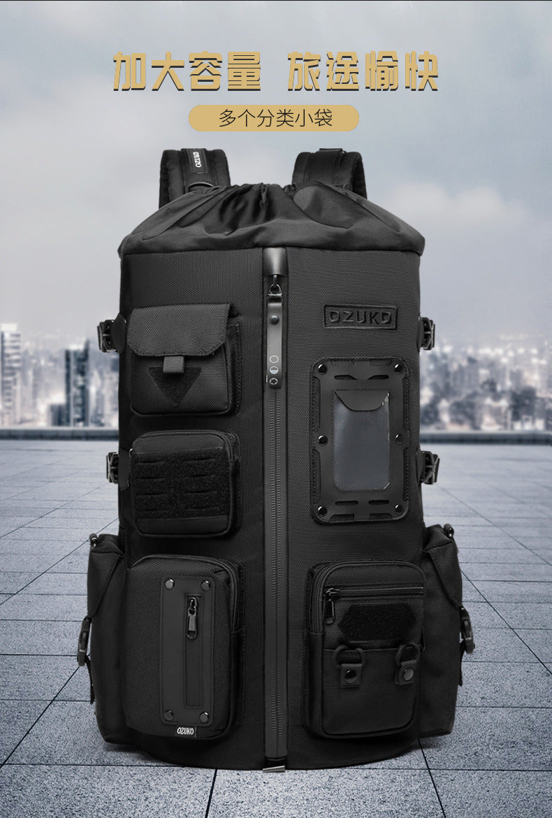 OZUKO Basketball Backpack Men's Large Capacity Waterproof Backpack Sports Bag Multifunctional Outdoor Trendy Brand Backpack