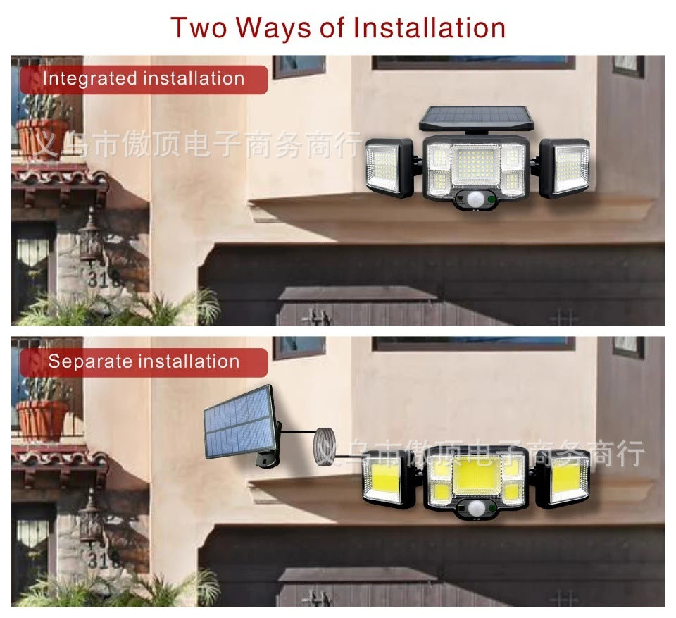 Solar Light Outdoor Waterproof Wall Light LED Split Sensor Light Motion Sensor Light Courtyard Light Garden Lamp