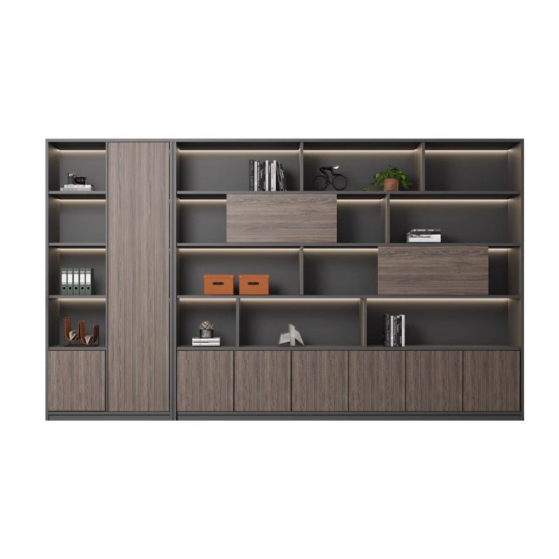Office File Cabinet with Lock Storage Cabinet Wooden Modern Bookshelf Boss Background Cabinet Archive Cabinet