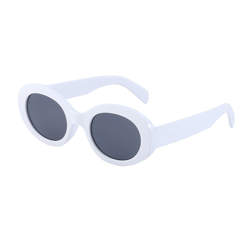 Fashion Round Frame Sunglasses for Women Trendy European and American Style ins Small frame sunglasses for women outdoor sun protection glasses shades