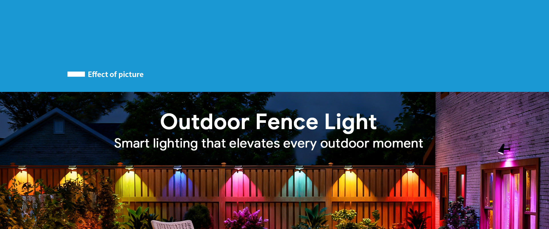 RGBCW Iridescent Fence Light Bluetooth Version Fence Light Wall Washer Fence Light Garden Light Waterproof Decorative Light
