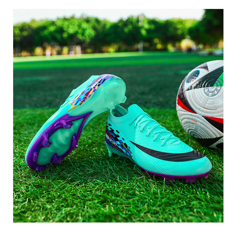 New Large Size Long Spike Football Shoes Low Top Youth Competition Training Student Football Sports Shoes
