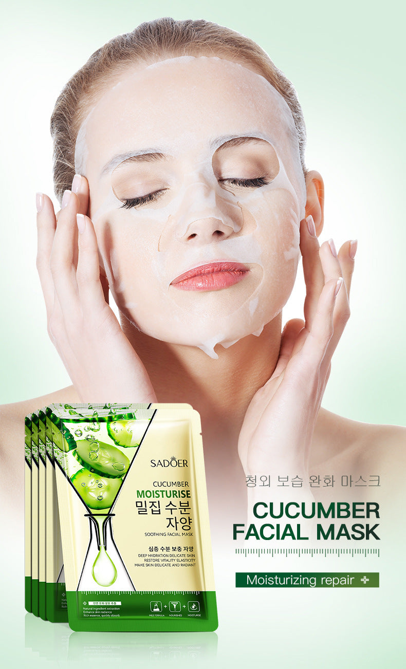 Cucumber Skin Rejuvenation Mask SADOER Hydrating and Moisturizing Plant and Fruit Face Mask  Wholesale