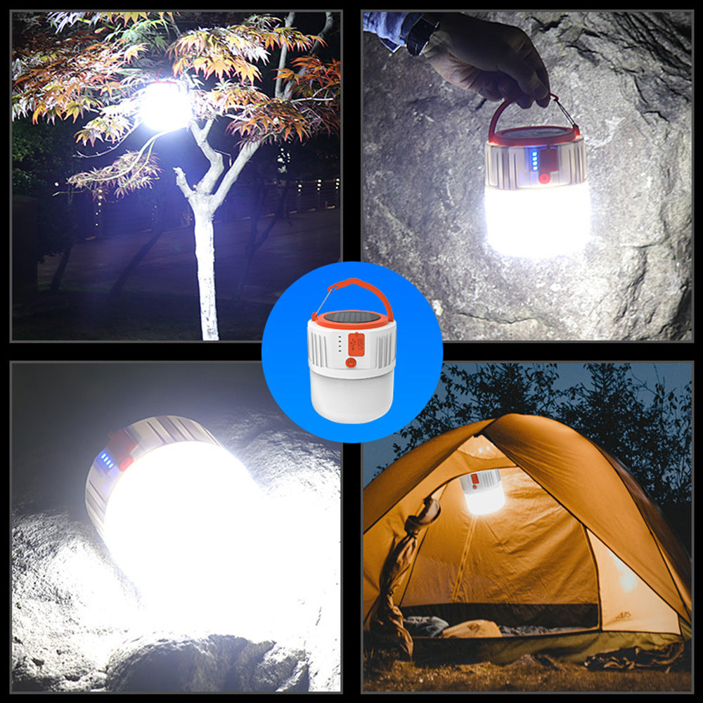 Outdoor Solar Rechargeable Bulb Tent Light Emergency Light Camping Light Household Power Outage Light with Remote Control