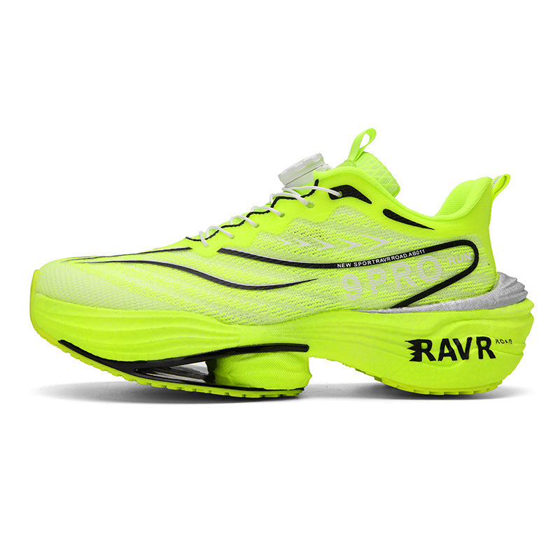 2025Autumn Winter New Double Mesh Comfortable Knob Buckle Sports Shoes Parent-Child Super Soft Sole Carbon Plate Wear-Resistant Running