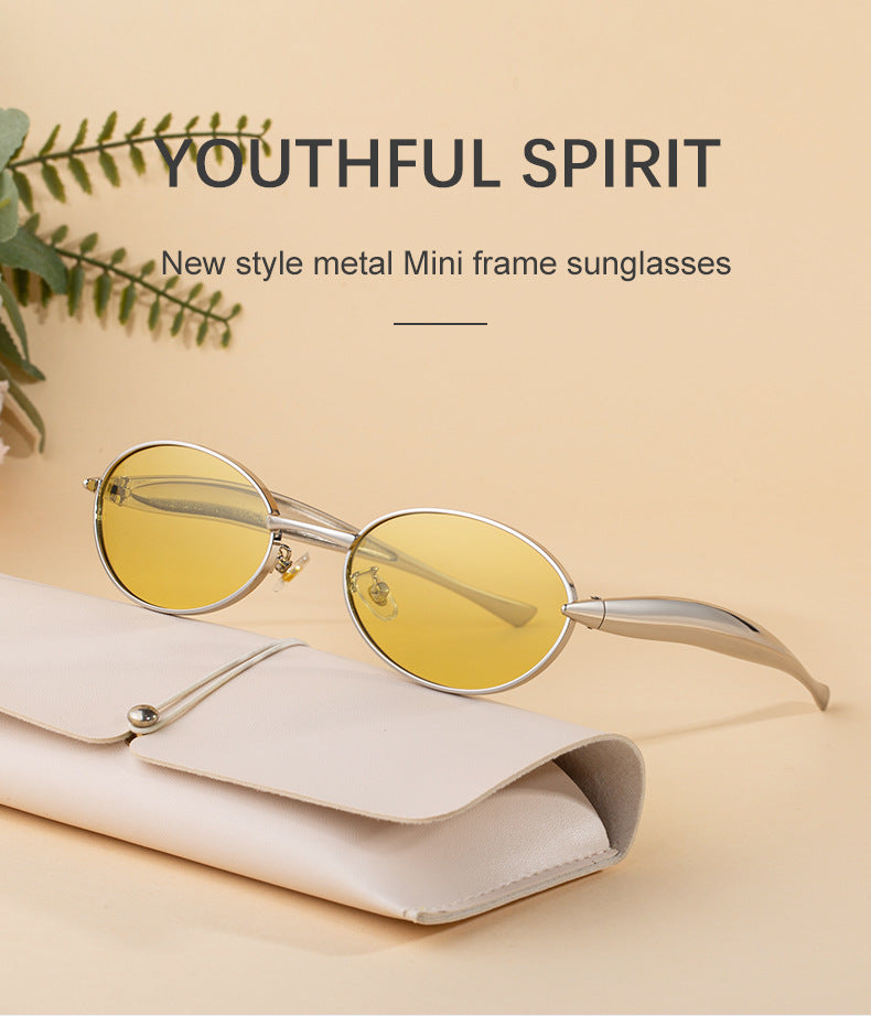 Oval Sunglasses for Women2025New European and American Style Personality Sunglasses with High-end Feel, Sun Protection, Trendy Fashion Glasses