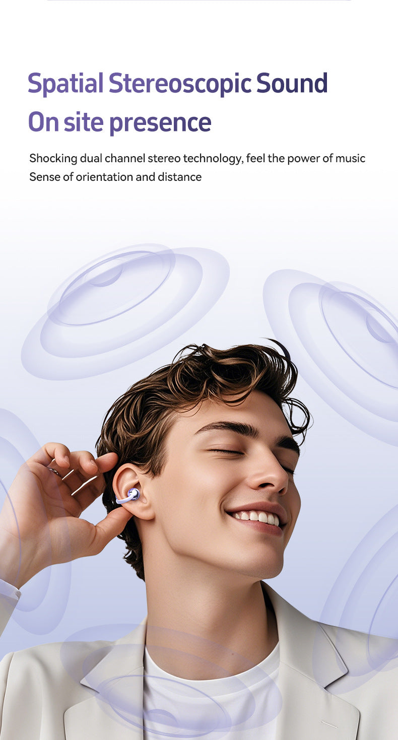 Popular M108Bone Conduction Ear Clip Bluetooth Headset Ultra-Long Battery Life Noise Reduction True Wireless Bluetooth Headset