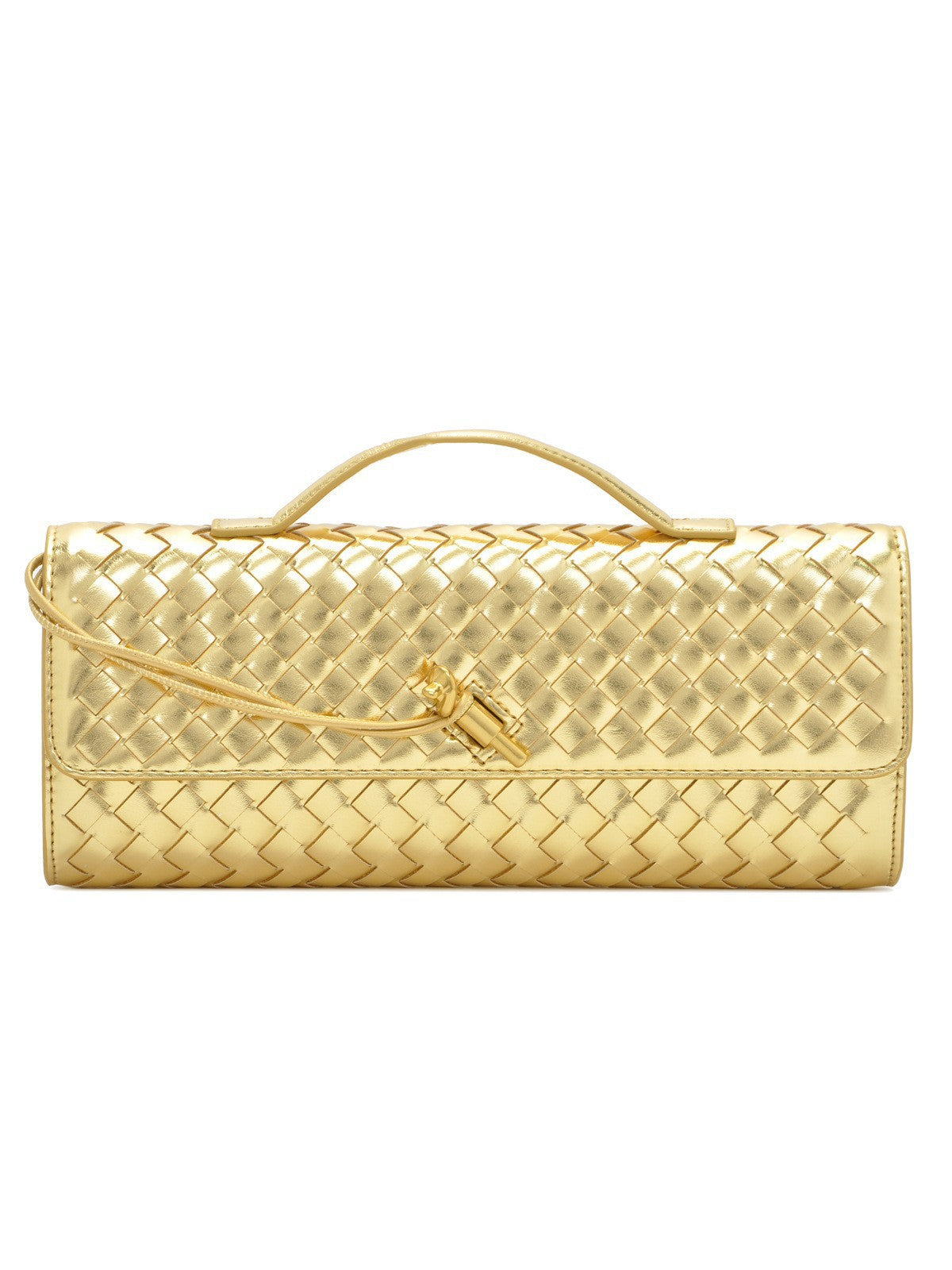 European and American Niche Woven Single Shoulder Baguette Bag Fashion Horizontal Clutch Bag Organ Lady Crossbody Bag Long Bag