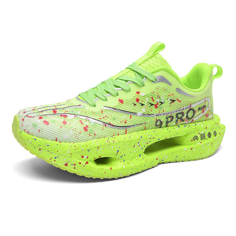 Autumn New Red Rabbit9Fluorescent Parent-Child Comfortable Sports Shoes High Elasticity Really Soft Sole Carbon Plate Wear-Resistant Running