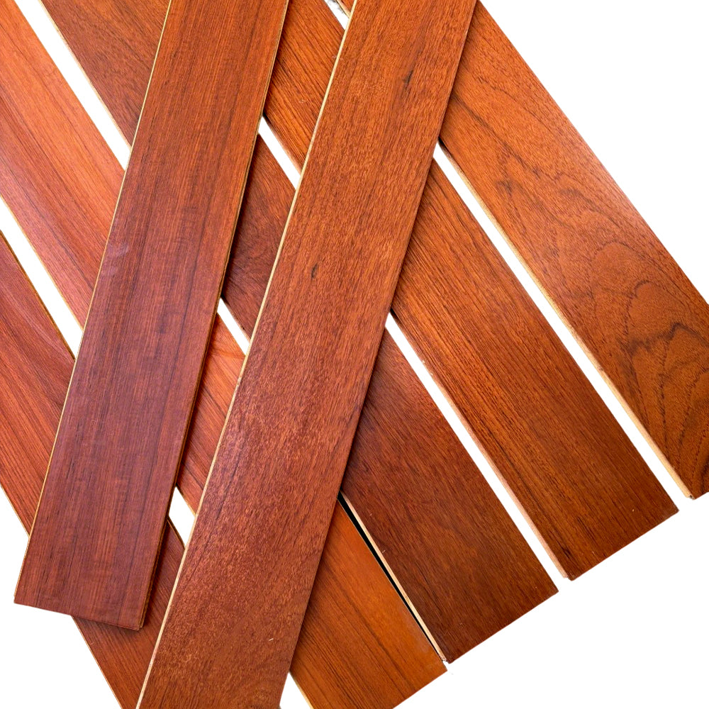 Premium Engineered Multi-Layer Solid Teak Flooring Eco-Friendly Splash-Resistant Surface Click Lock Installation Outdoor