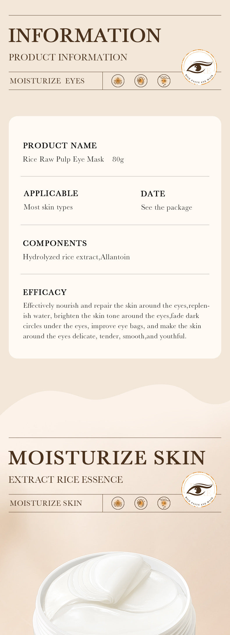 Rice Skincare Set BIOAOUA Rice Puree Series Six-Piece Set Box  Wholesale