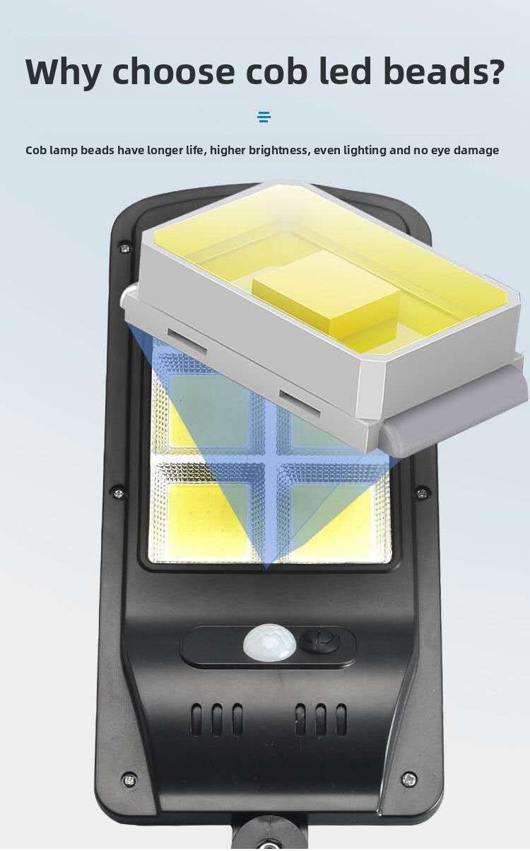 Specially designed for outdoor use120COB Solar Human Body Sensing Street Light Outdoor Waterproof Wall Light LED Garden lamp