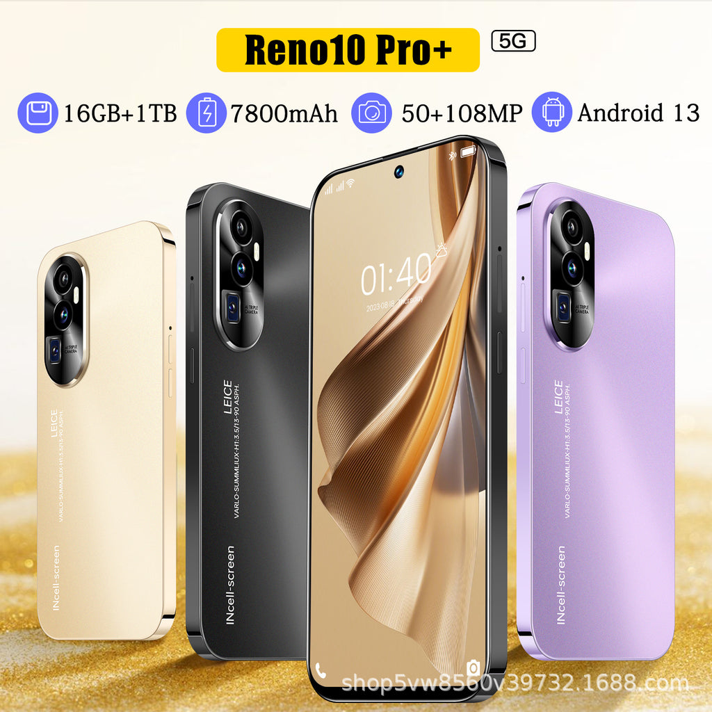 New Hot-Selling Item Reno10 Pro Android Intelligence5G Mobile Phone16+1TB Source Factory Direct Sales