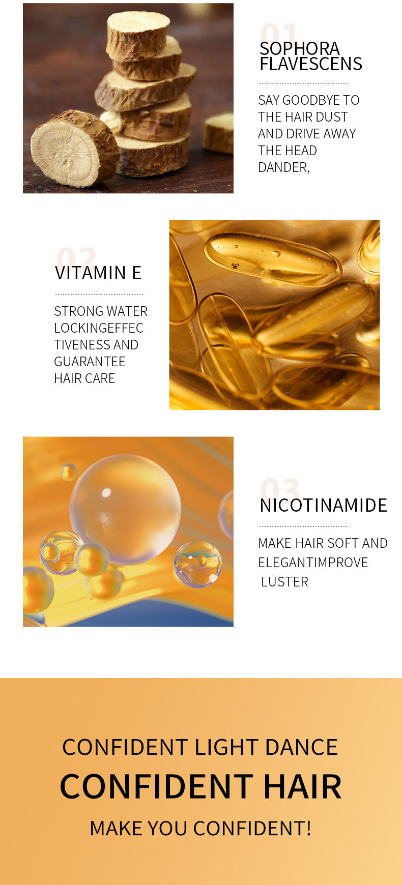 Ginger Hair Treatment Solution30ml SADOER Moisturizing and Hydrating Hair Care  Foreign Trade Live Wholesale