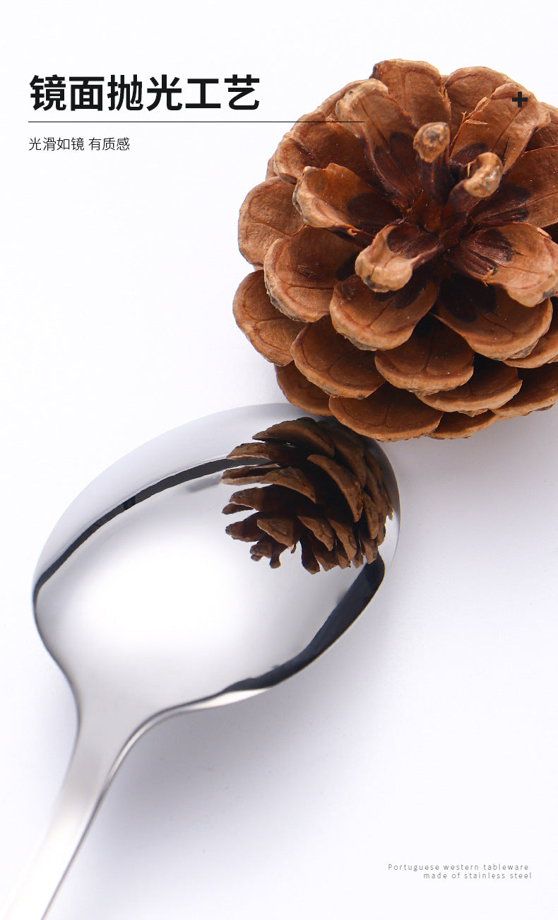 Stainless Steel Western Cutlery Star Diamond Knife Fork Spoon24Western-style Steak Knife, Fork, and Spoon Gift Set