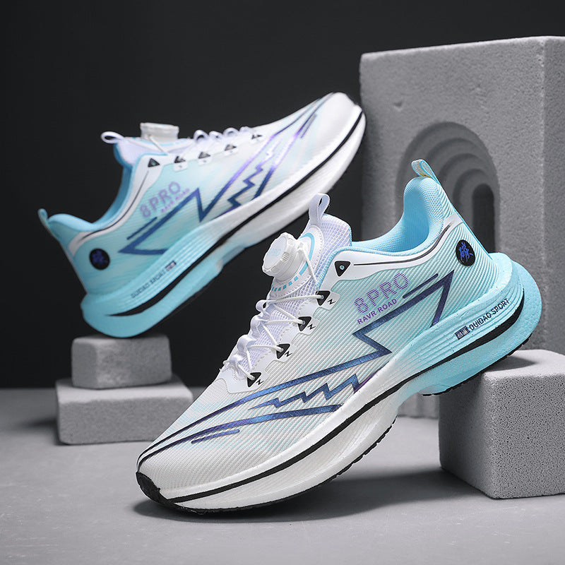 2025New8pro Full Palm Carbon Plate Racing Shock Absorption Running Shoes Men and Women Couples Rotating Buckle Youth Shoes Sports