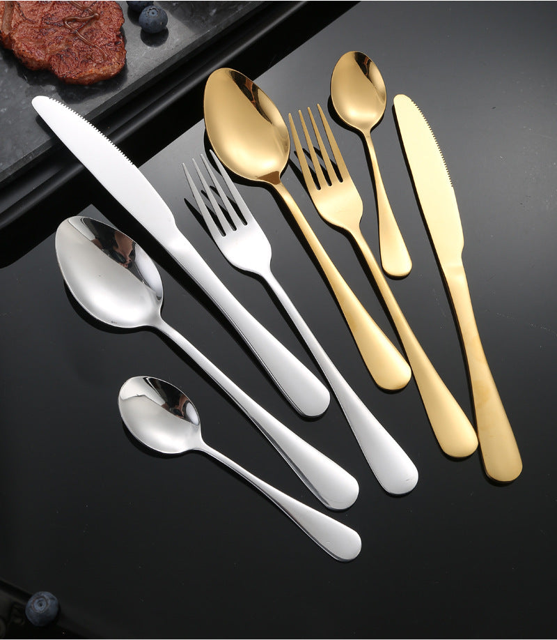 1010Stainless Steel Cutlery Western Knife Fork Spoon Set Western Restaurant Steak Knife Fork Four-Piece Gift Box