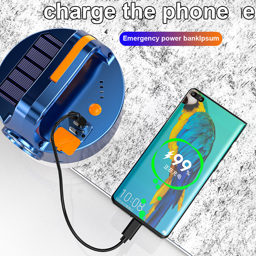 New tent light outdoor waterproof camping lamp LED Campsite Lamp USB Rechargeable Home Power Outage Emergency Light Flashlight