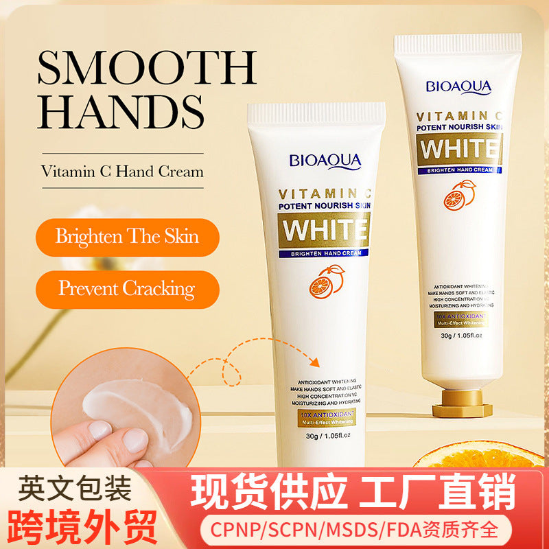 BIOAOUA Vitamin C Whitening and Brightening Hand Cream Anti-Cracking Moisturizing Whitening Hand Cream Wholesale