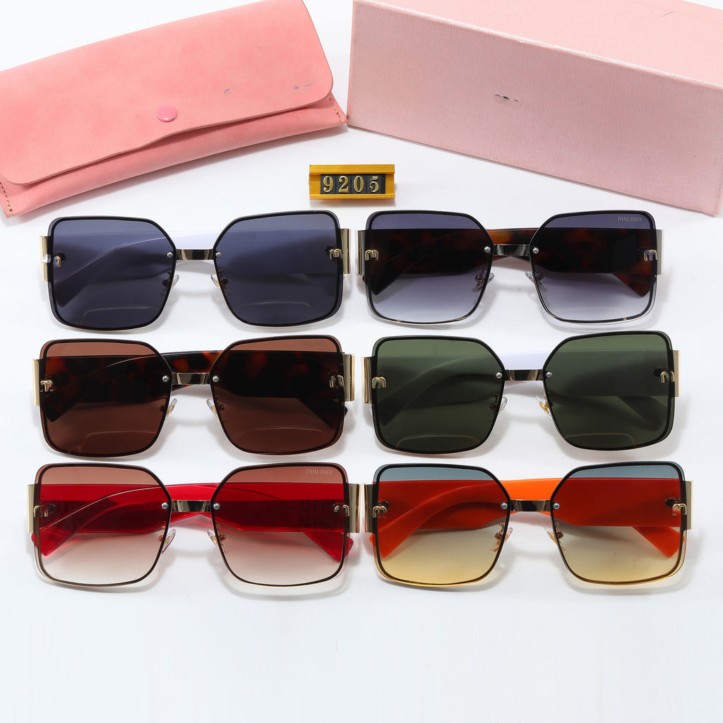 M New European and American Style ins Internet Celebrity Style One-Piece Round Frame Sunglasses for Women Fashionable Acetate Glasses with Strap logo