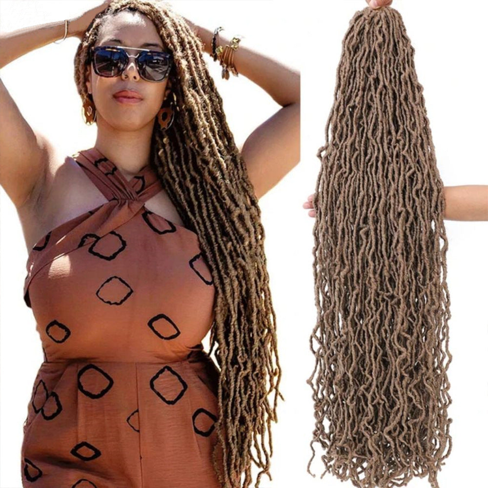 Earthworm Song Faux Locs Crochet Hair African Dreadlocks European and American Foreign Trade Synthetic Crochet Hair