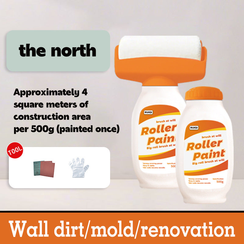 Hot-Selling Indoor Wall Roller Paint Water-Based Odorless Latex Paint with Roller Brush for Wall Renovation and Repair