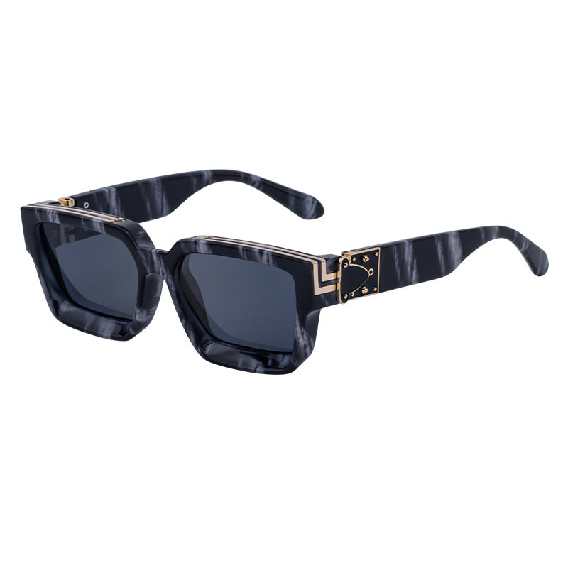 0k Billionaire Style Sunglasses Men Fashion Internet Celebrity Sunglasses Women High-end Glasses Square Frame Sunglasses