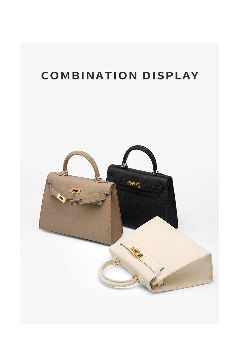 European and American Light Luxury Kelly Bag for Women, Niche Versatile Shoulder Fashion Women's Bag, Trendy Large Capacity Handbag and Crossbody Bag for Women