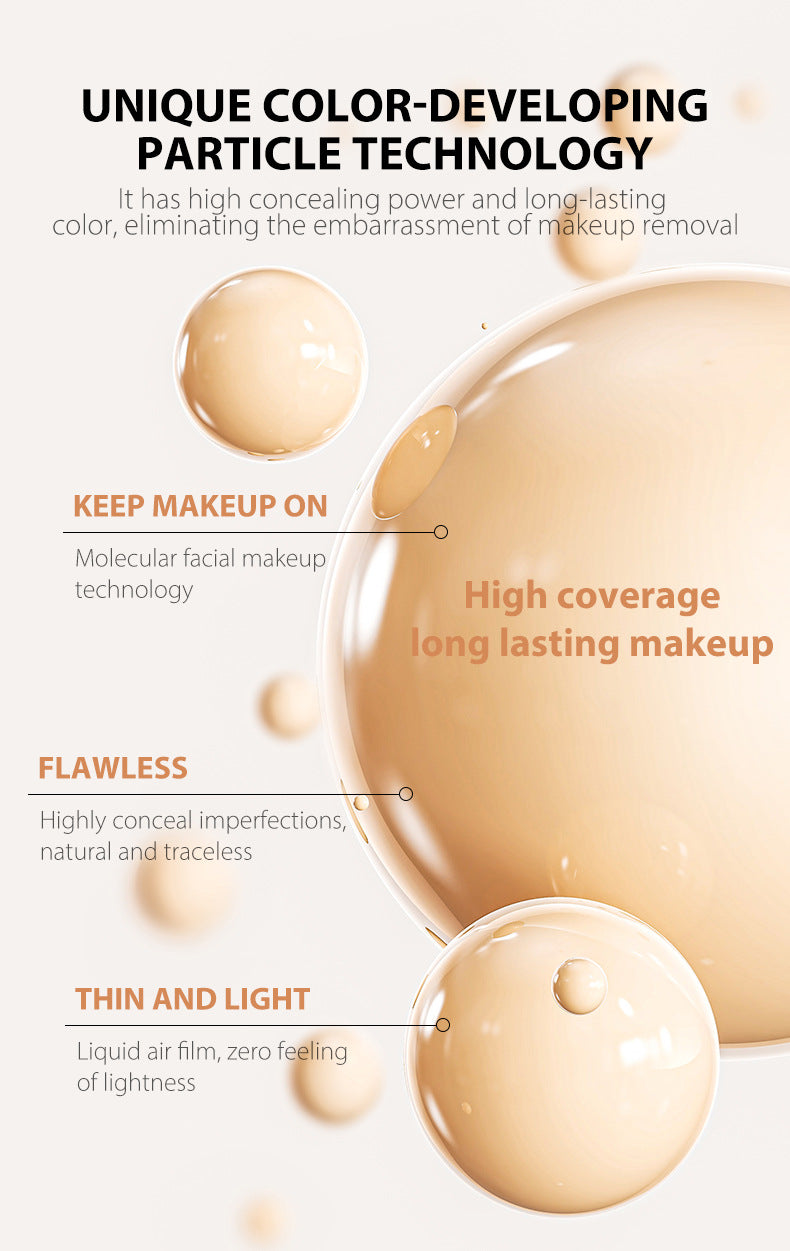 Full Moisture Sunscreen Foundation Oil Control Non-Cakey Concealer Primer for Dry Skin Non-Caking