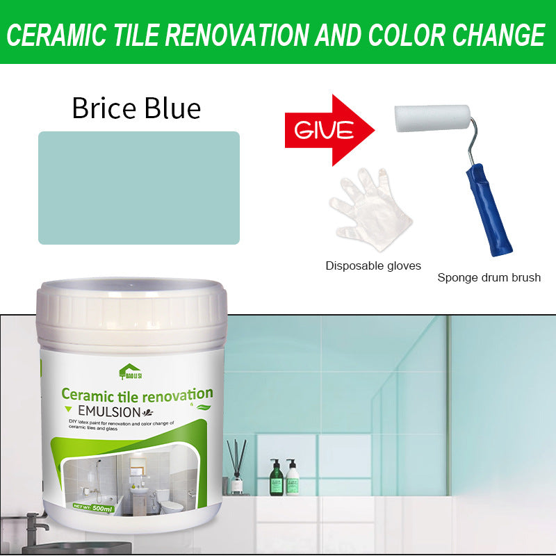 Water-based Tile Paint Bathroom Renovation Color Change Floor Coating Waterproof Wear-resistant Glass Latex Paint Mildew-proof