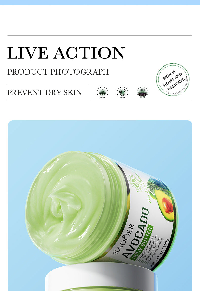 Plant Body Lotion SADOER Avocado Moisturizing Rose Butter Body Lotion  Wholesale