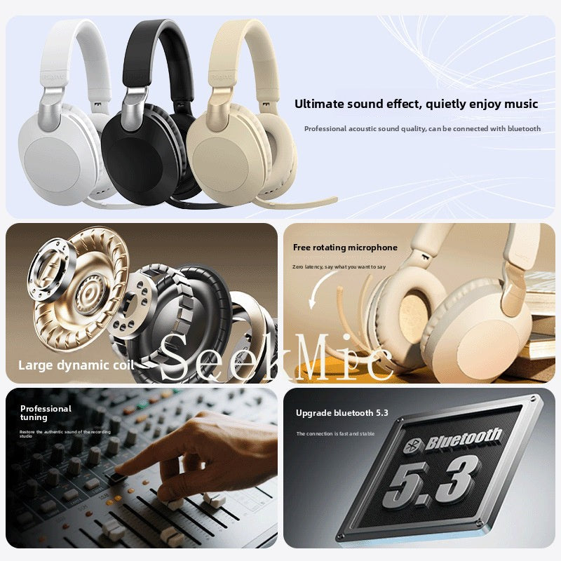 Wireless Headset Bluetooth Earphones with Mic Comfortable to Wear Long Battery Life High Sound Quality High Fidelity