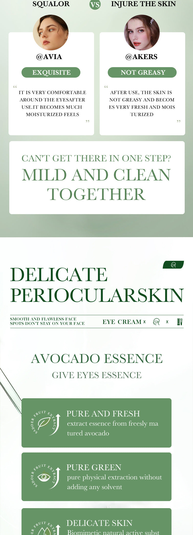Avocado Skincare Set SADOER Cleansing, moisturizing and moisturizing six-piece set  foreign trade wholesale