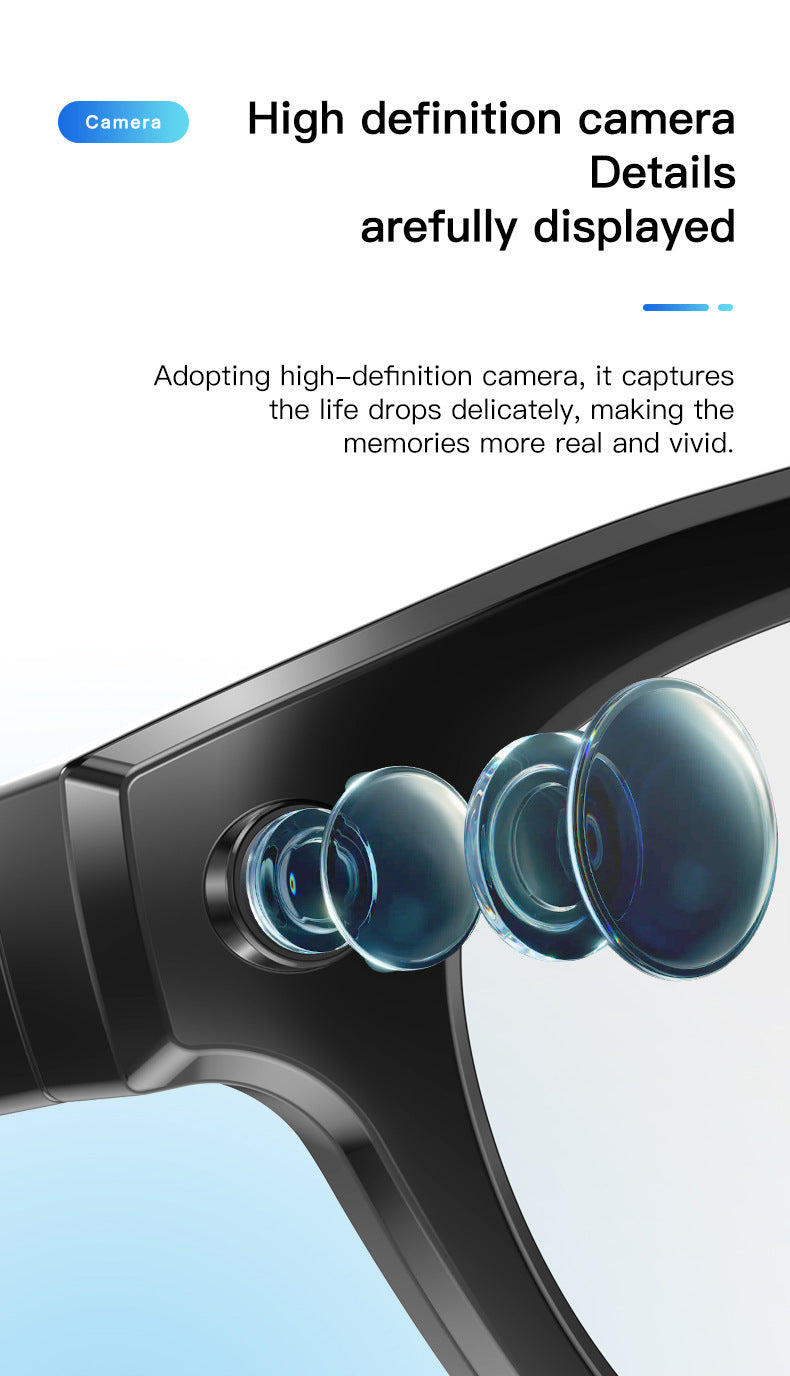 New ai Smart Glasses mate2With Camera for High-Definition Photo and Video Recording GS380Bluetooth Glasses