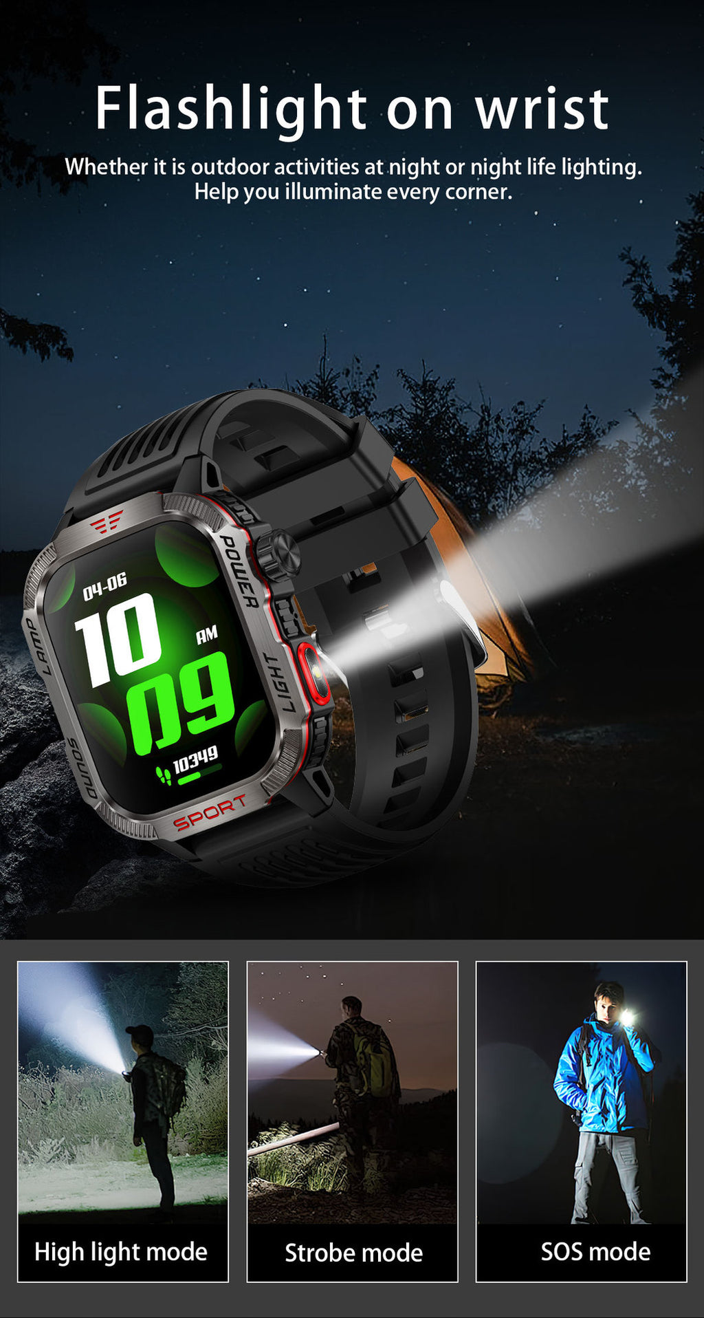HT29Smart Watch Bluetooth Call True Heart Rate Step Sleep Monitoring IP68Deep Waterproof Sports Tri-Proof